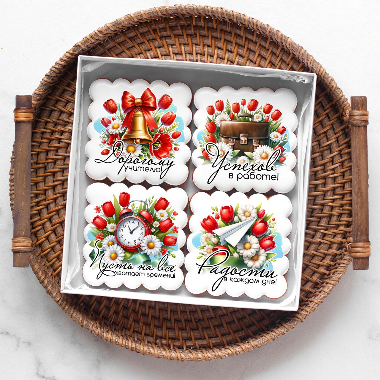 Тюльпаны с ромашками